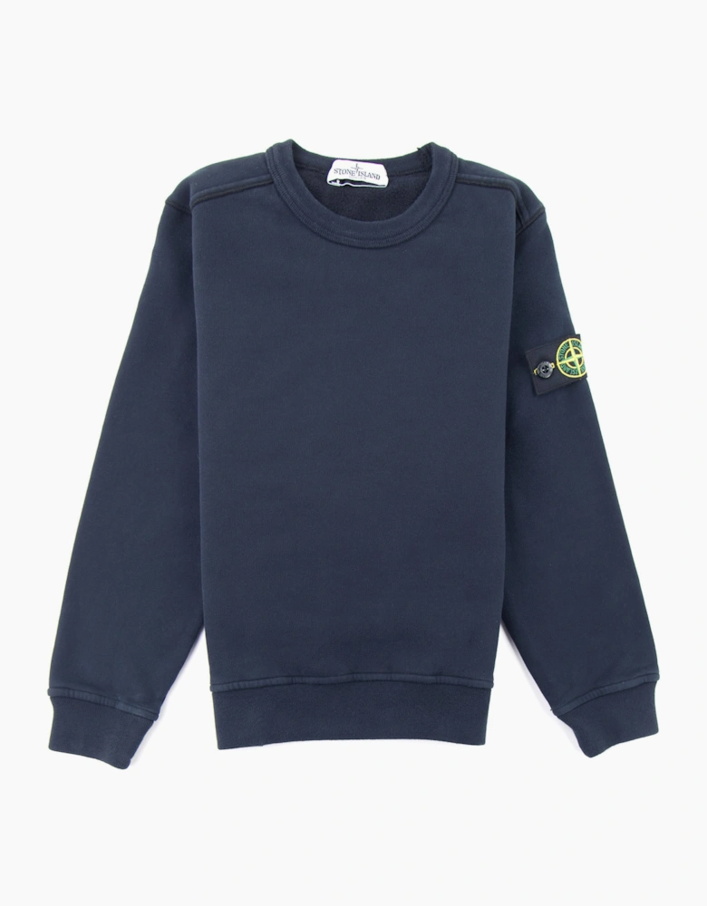 Stone Island Junior 60940 Crewneck Core Sweatshirt Navy Blue V0020
