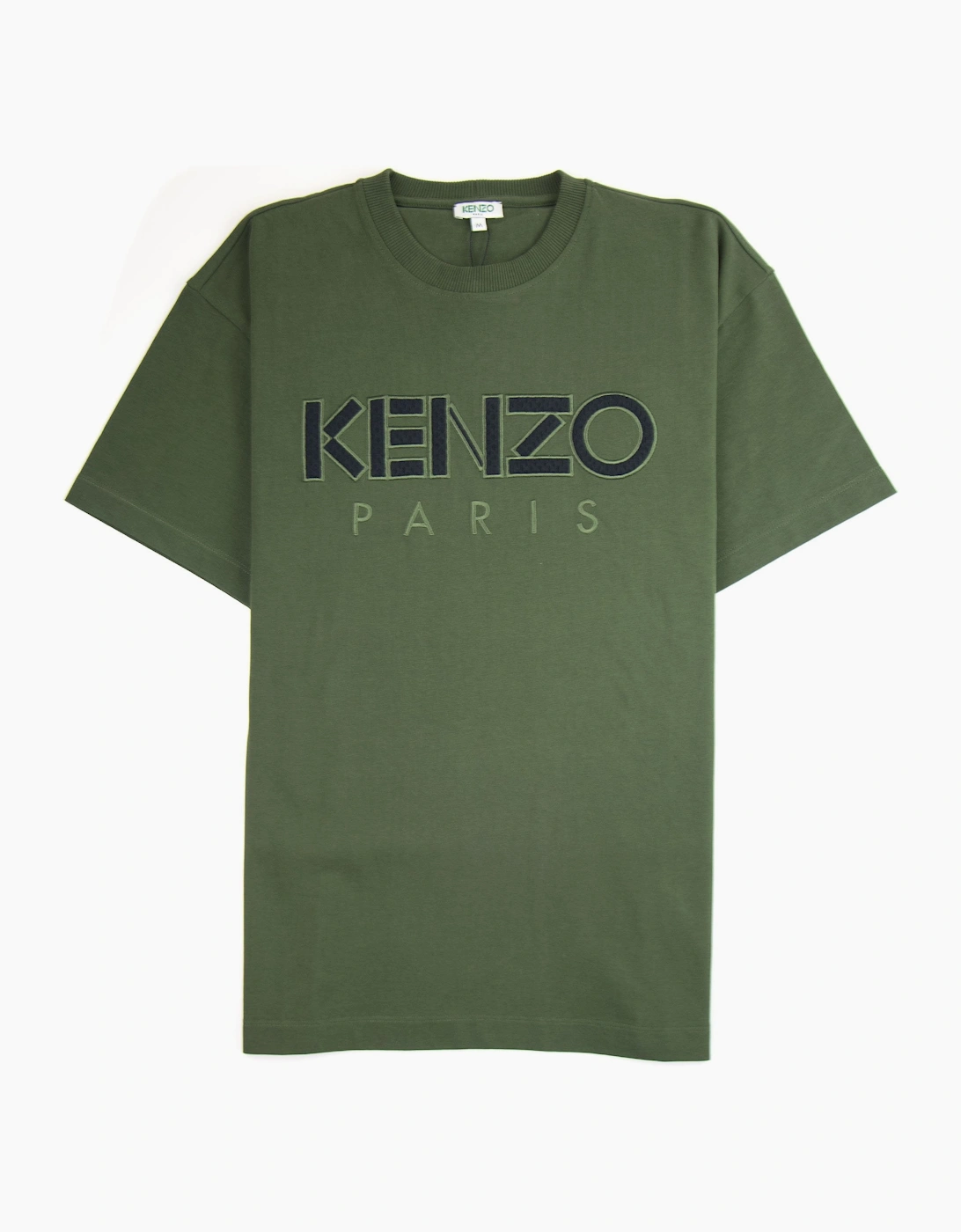 Kenzo Mesh Logo Heavyweight T-shirt Khaki