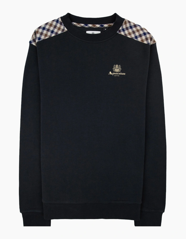 Aquascutum Cc Shoulder Crewneck Fleece Black 16