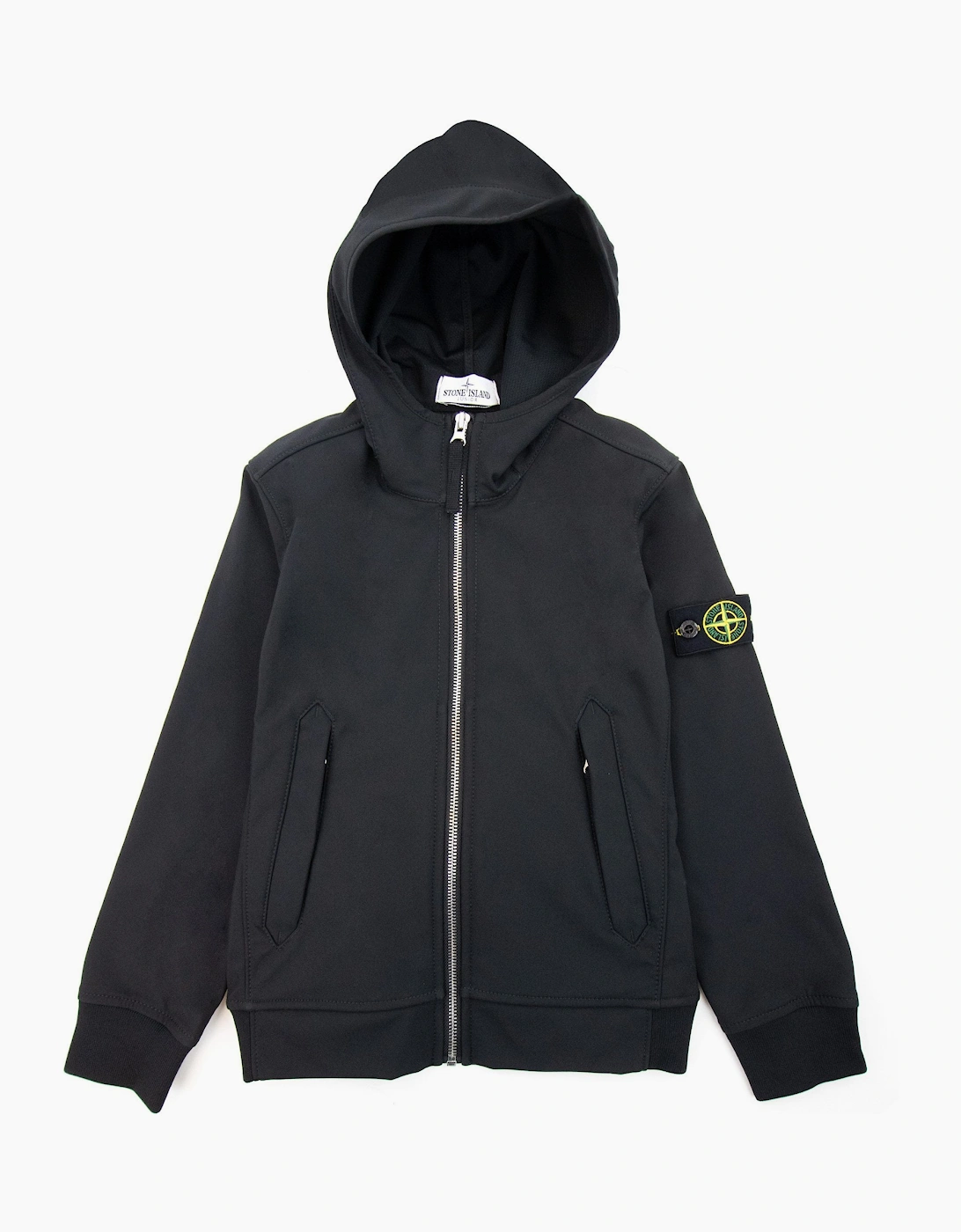 Stone Island Junior 640134 Light Soft Shell-r Jacket Black V0029, 6 of 5