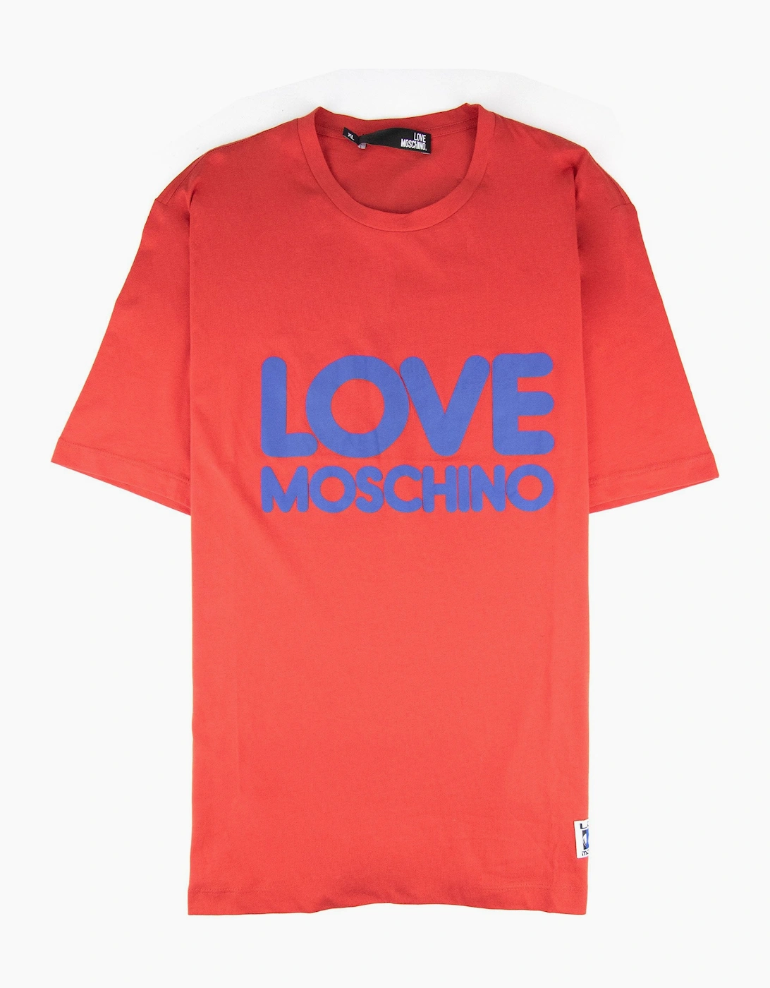 Love Moschino Printed Logo T Shirt Red