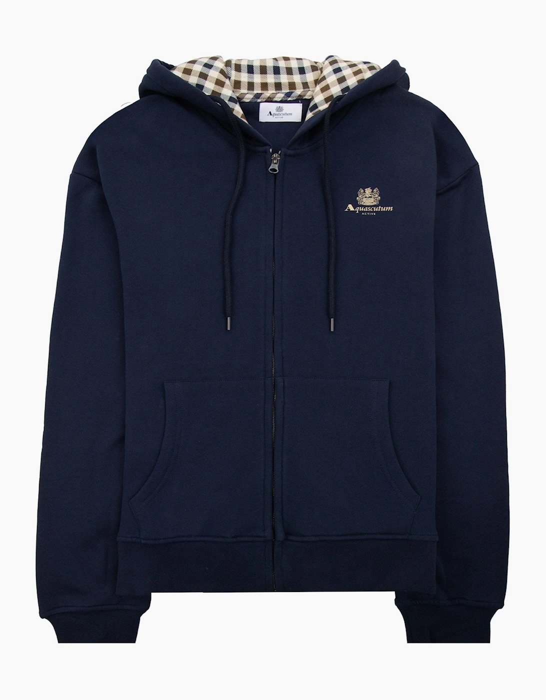 Aquascutum Small Logo Full Zipped Hoodie Navy 11, 6 of 5