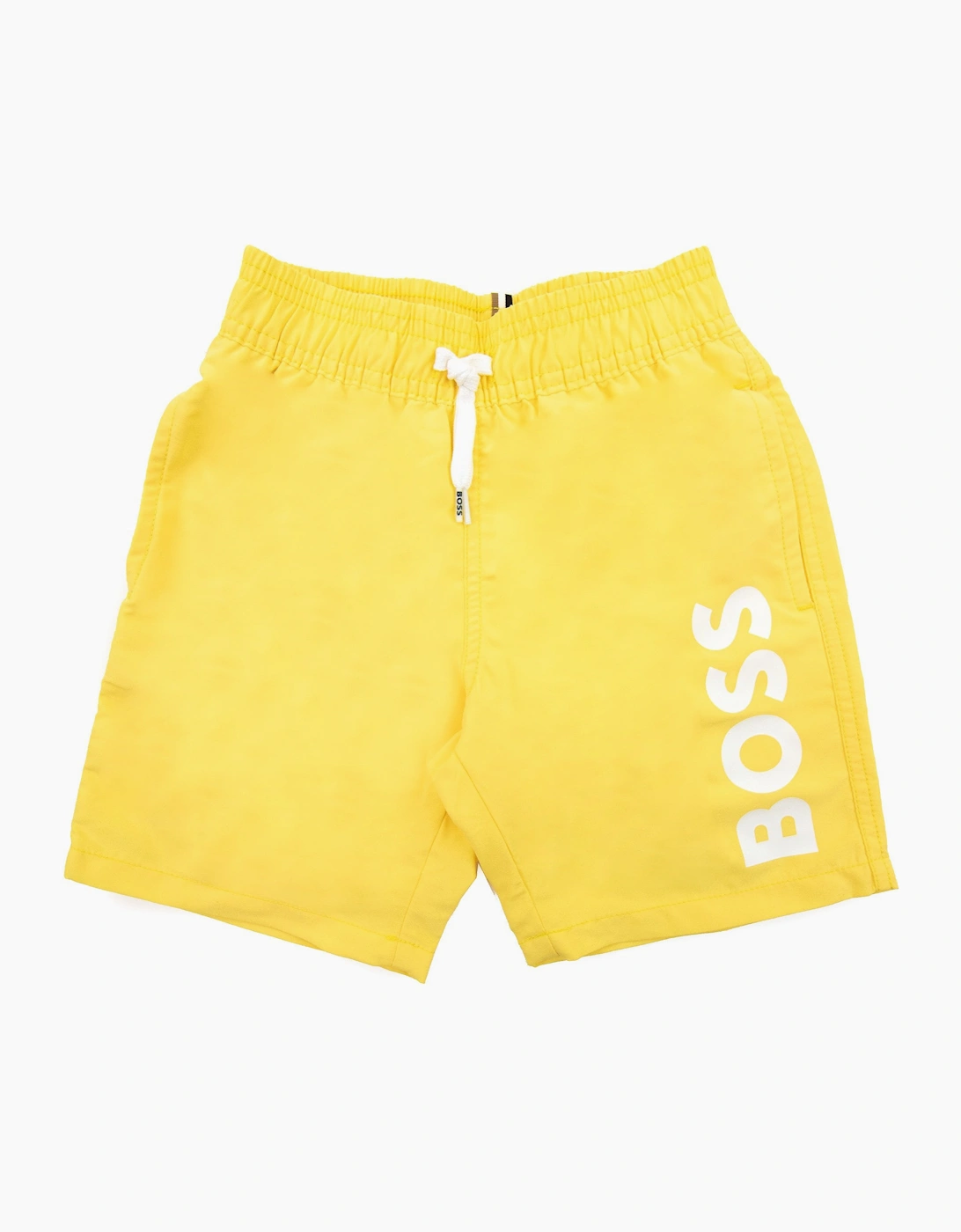 Hugo Boss Kids Infant Logo Swim Shorts Yellow 528, 5 of 4