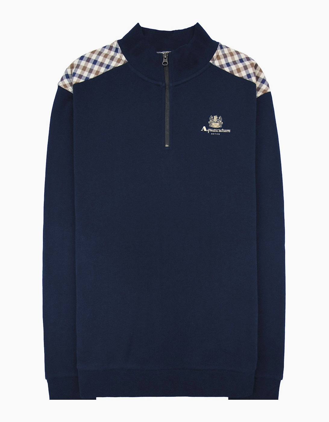 Aquascutum Cc Shoulder 1/4 Zip Sweatshirt Navy 11, 7 of 6