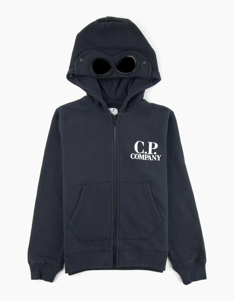 Cp Company Undersixteen Basic Fleece Goggle Hooded Sweatshirt Navy 888
