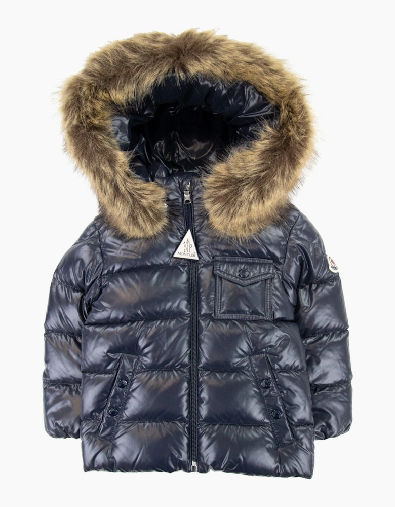 Moncler Junior Kf Down Jacket Navy 742