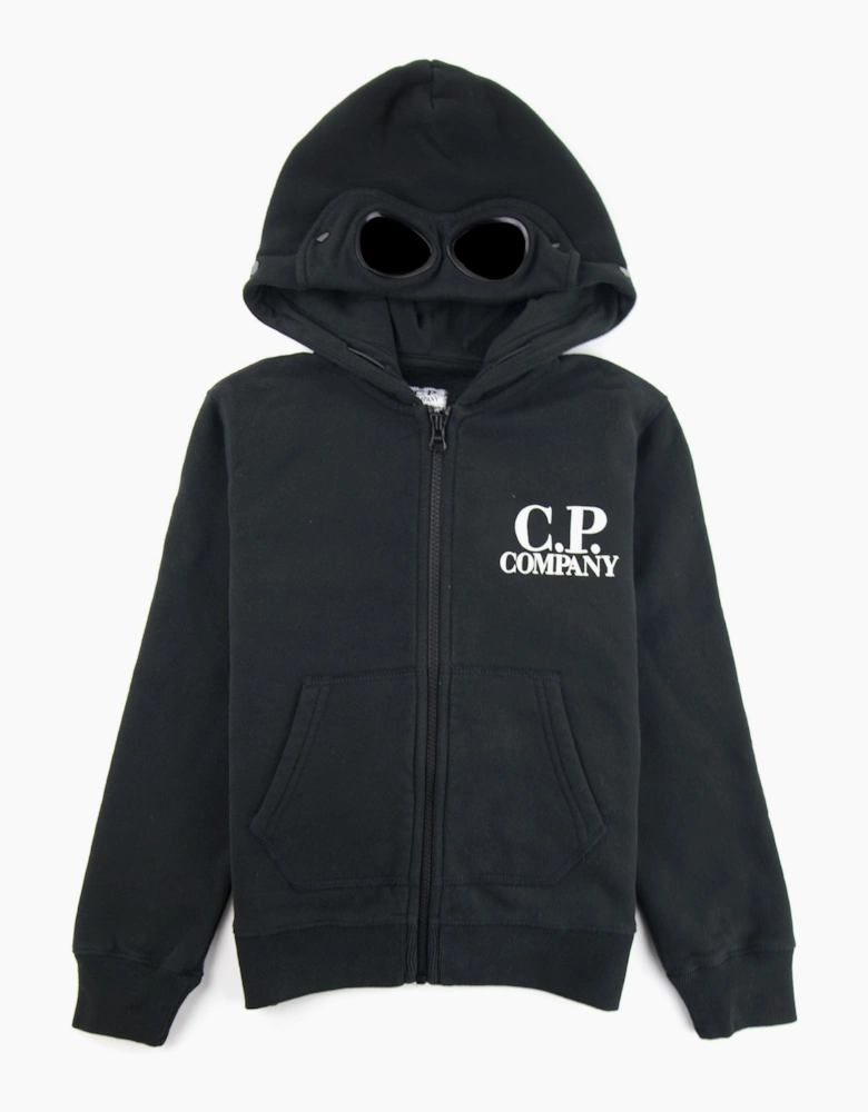 Cp Company Undersixteen Basic Fleece Goggle Hooded Sweatshirt Black 999