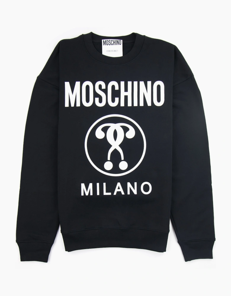 Moschino Couture Double Question Mark Sweatshirt Black