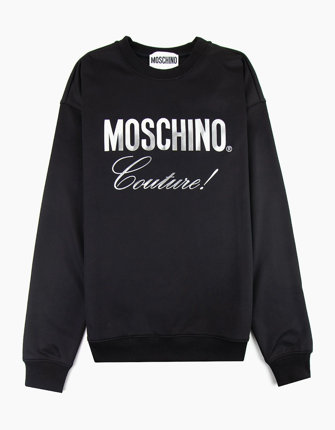 Moschino Men's Moschino Couture Silver Logo Sweatshirt Black