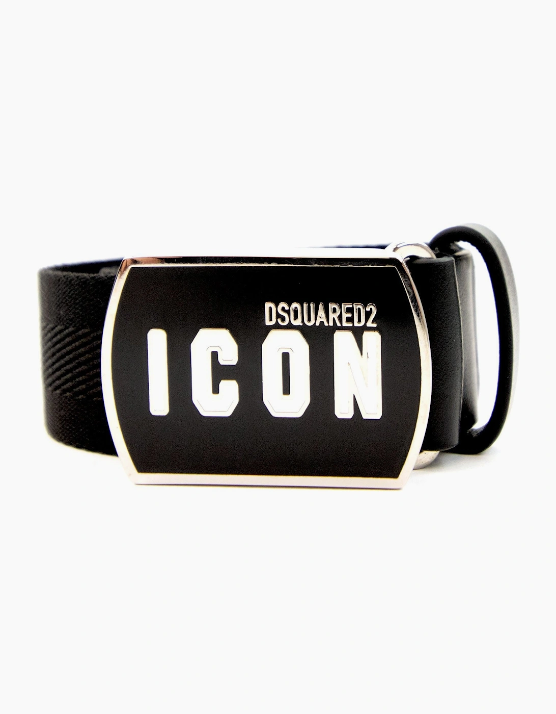 Dsquared2 Be Icon Plaque Belt Black