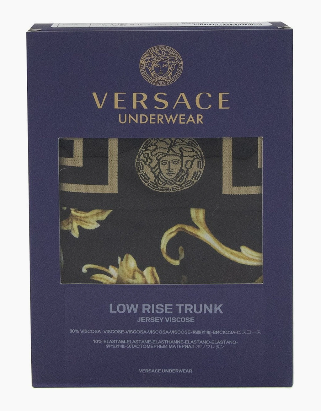 Versace Men's Versace Barocco Low Rise Boxer Trunk Black/gold - Black/Multi