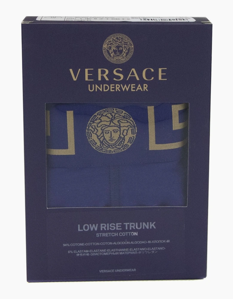 Versace Greca Border Trunks Blue