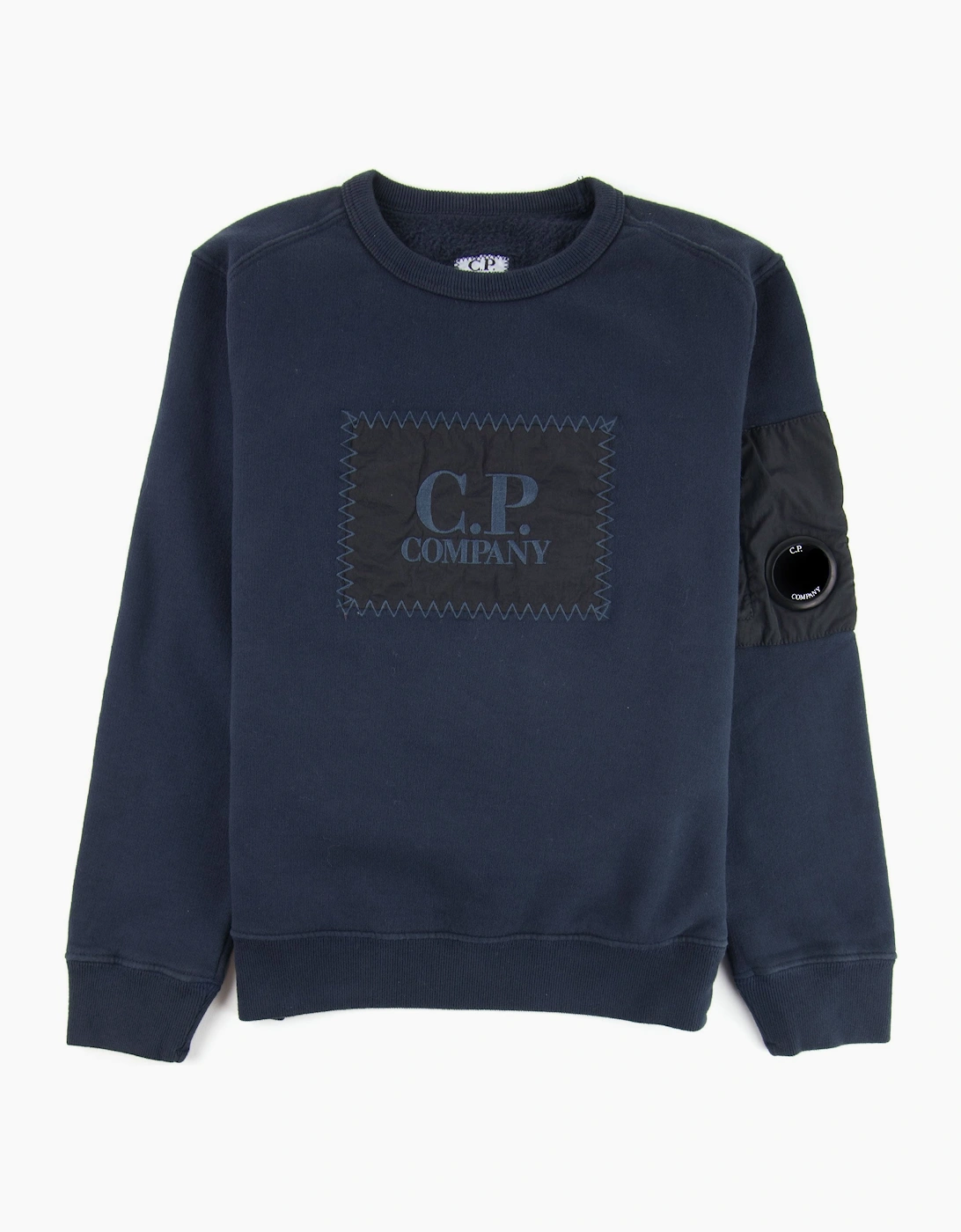 C.P Company Undersixteen Lens Fleece Patch Sweatshirt Navy 888, 4 of 3