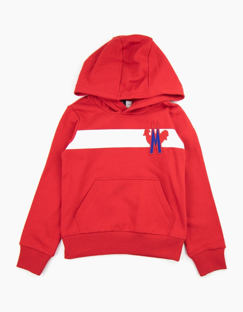 Moncler Junior Completo Maglia Hoodie Tracksuit Red 455