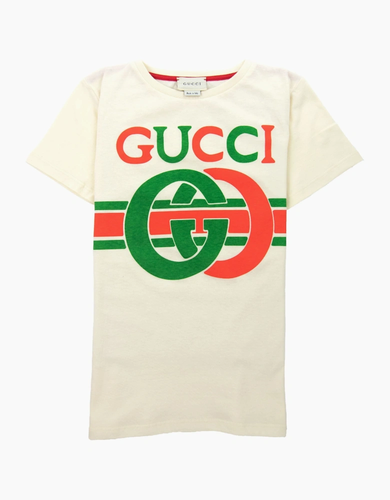 Gucci Junior Interlocking G T-shirt 9756 Cream
