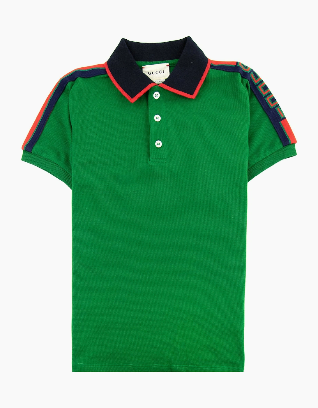 Gucci Junior Arm Logo Polo Shirt Green