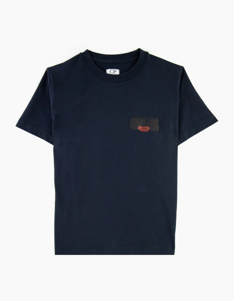 C.P. Company Undersixteen Spray Logo T Shirt Navy 888