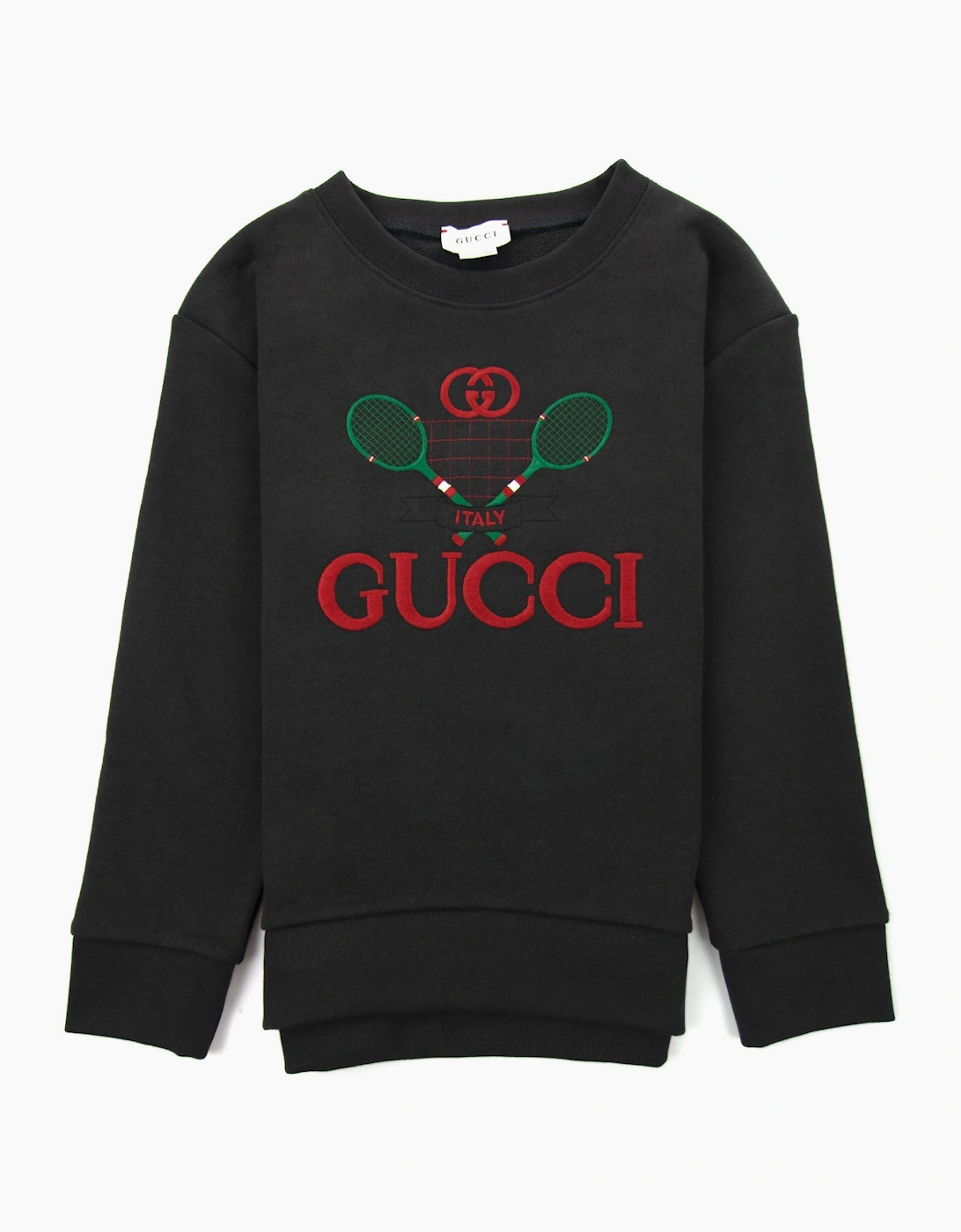 Gucci Gucci Junior Sweatshirt With Gucci Tennis 1073 Dark Grey - Black