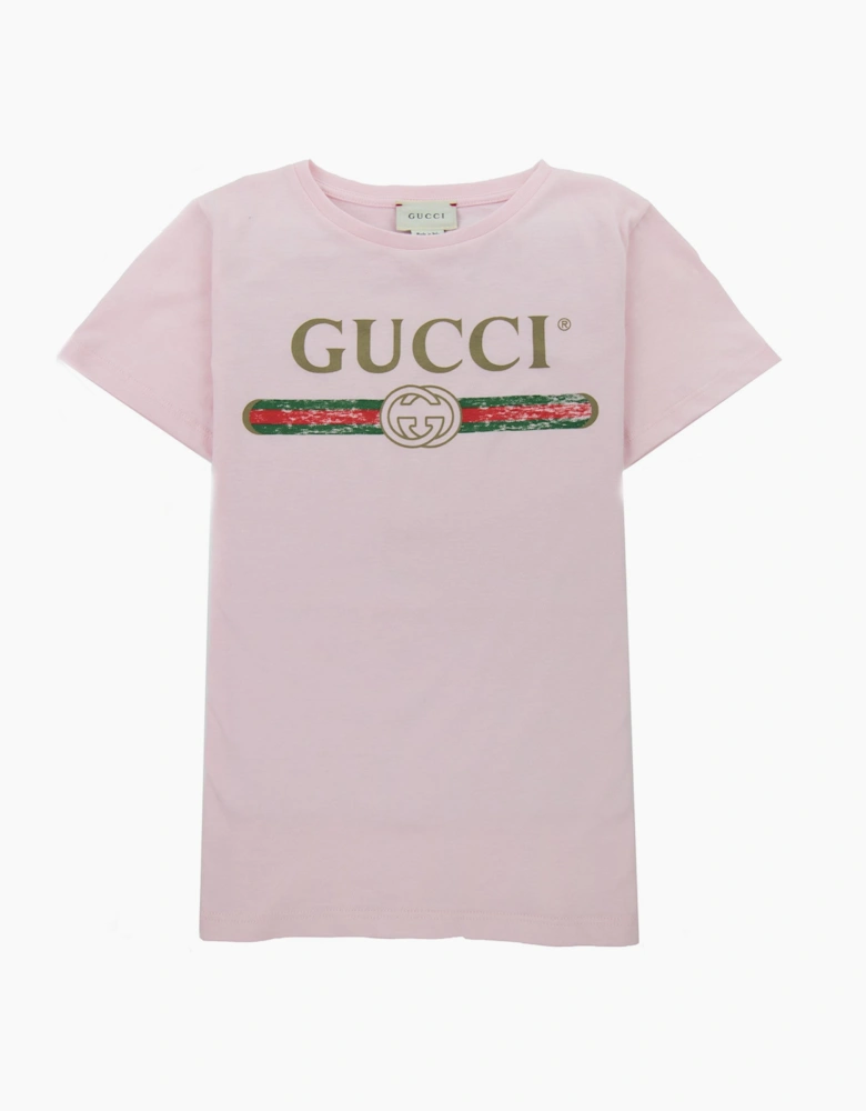 Gucci Junior Logo T-shirt 5861 Pink