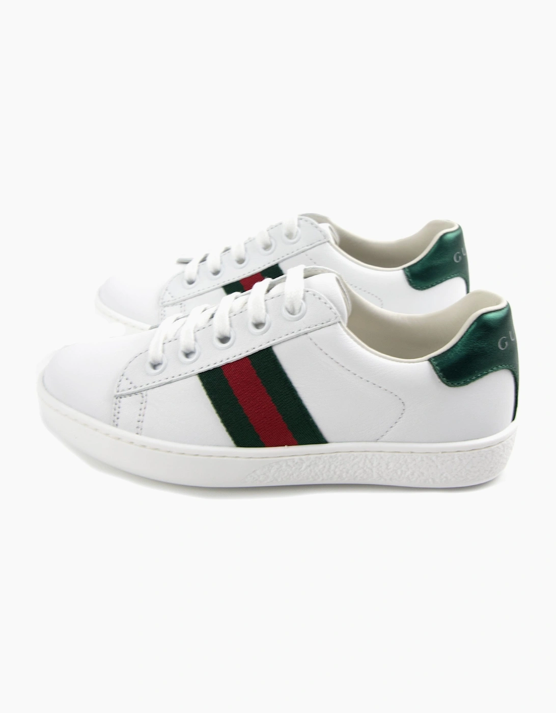 Gucci Junior Ace Leather Sneaker White