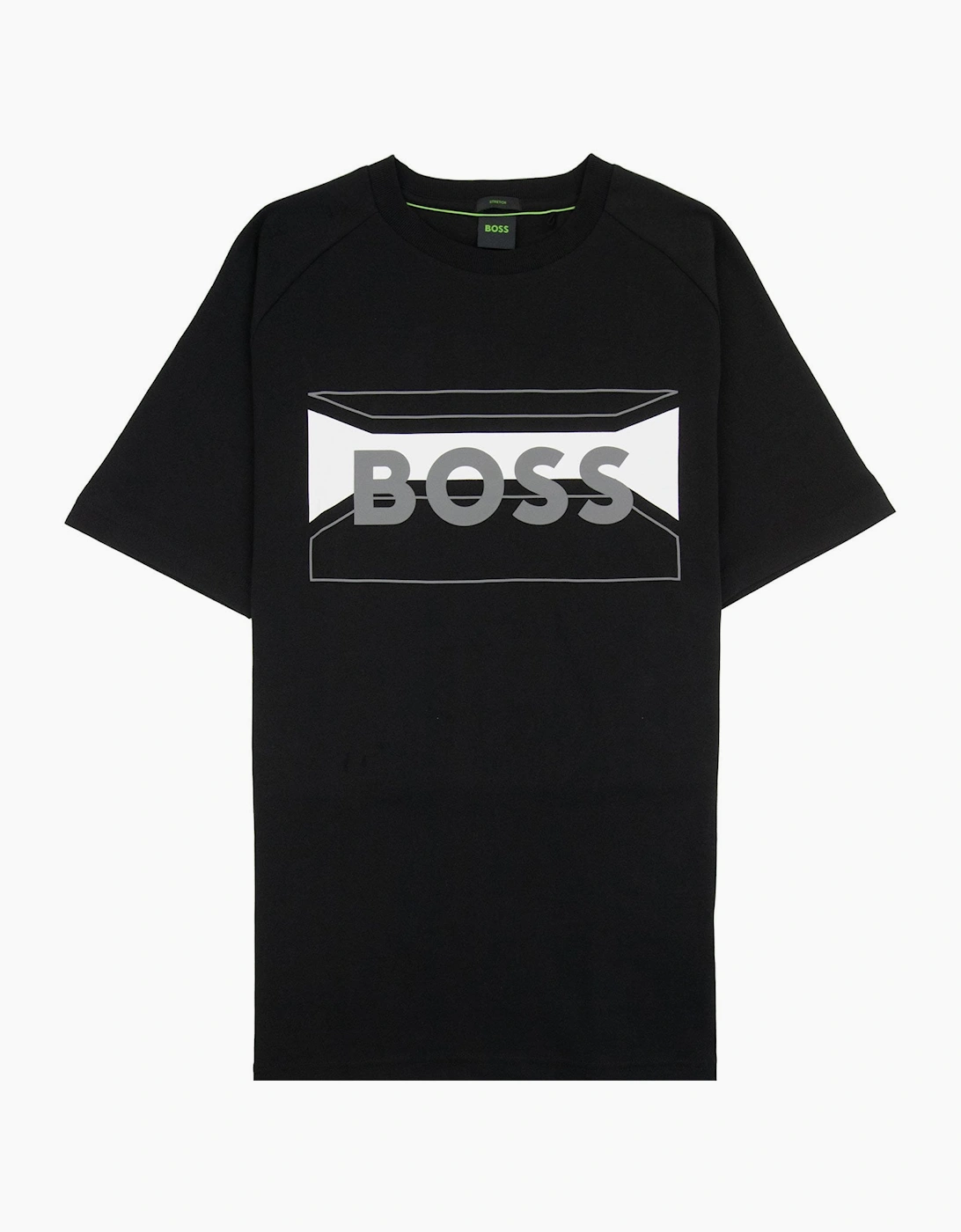Hugo Boss Tee 2 Artwork Logo T Shirt Black 001