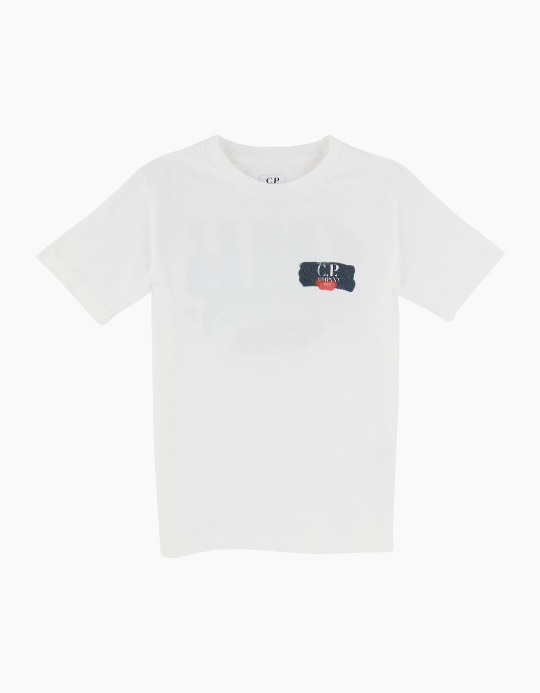 C.P. Company Undersixteen Spray Logo T Shirt White 103