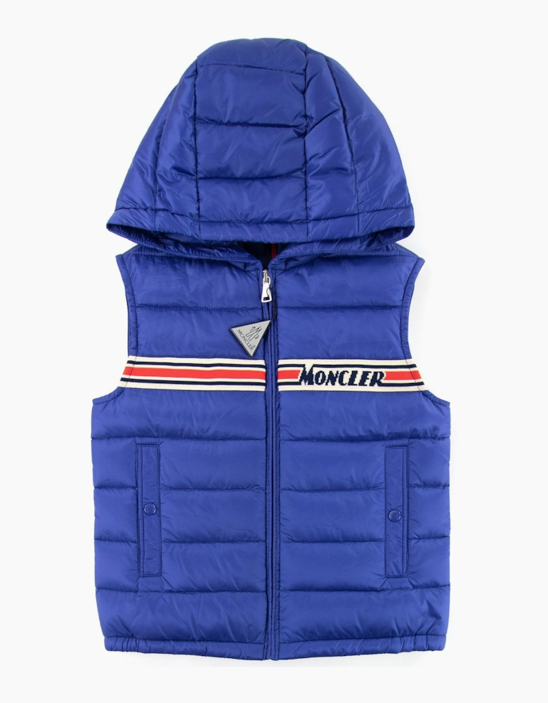 Moncler Junior Bargy Gilet Blue