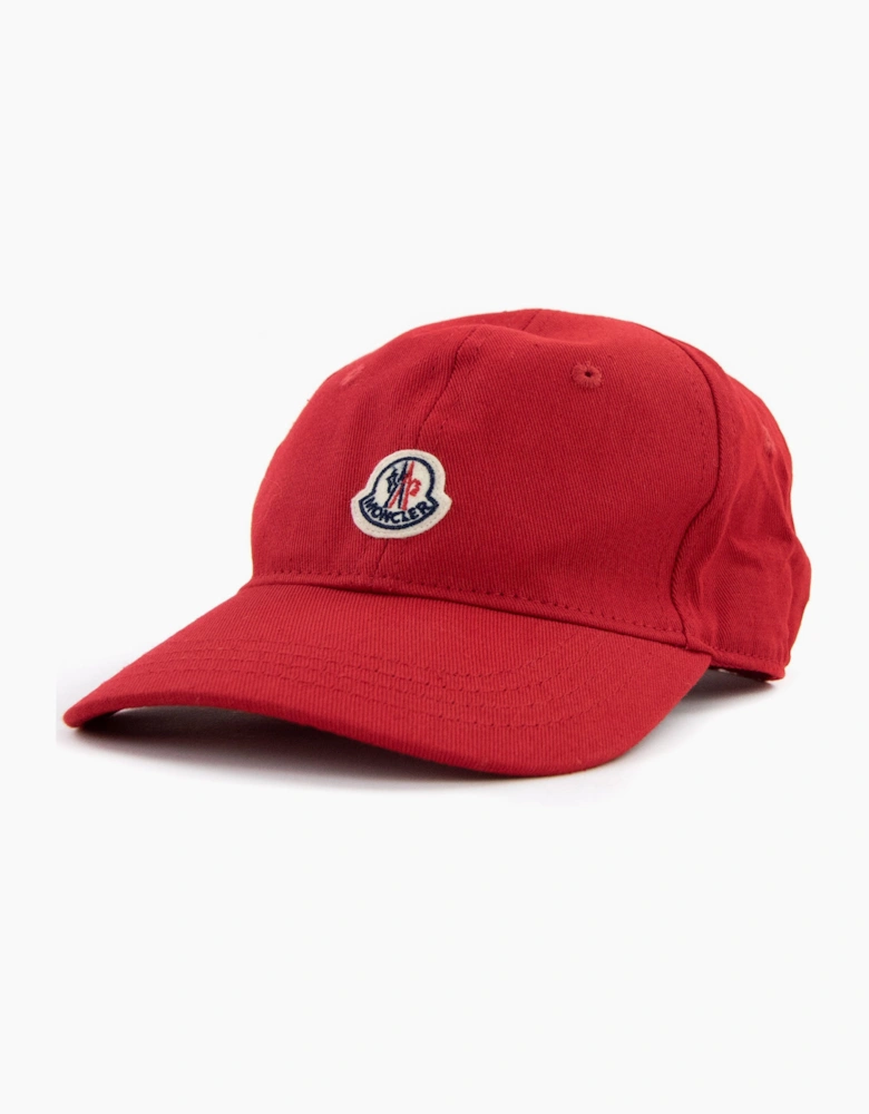 Moncler Junior Basic Logo Cap Red 455
