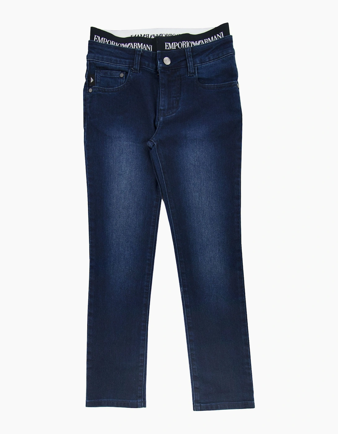 Emporio Armani Jnr J17 Logo Insert Jeans 0941 Denim Blue, 3 of 2