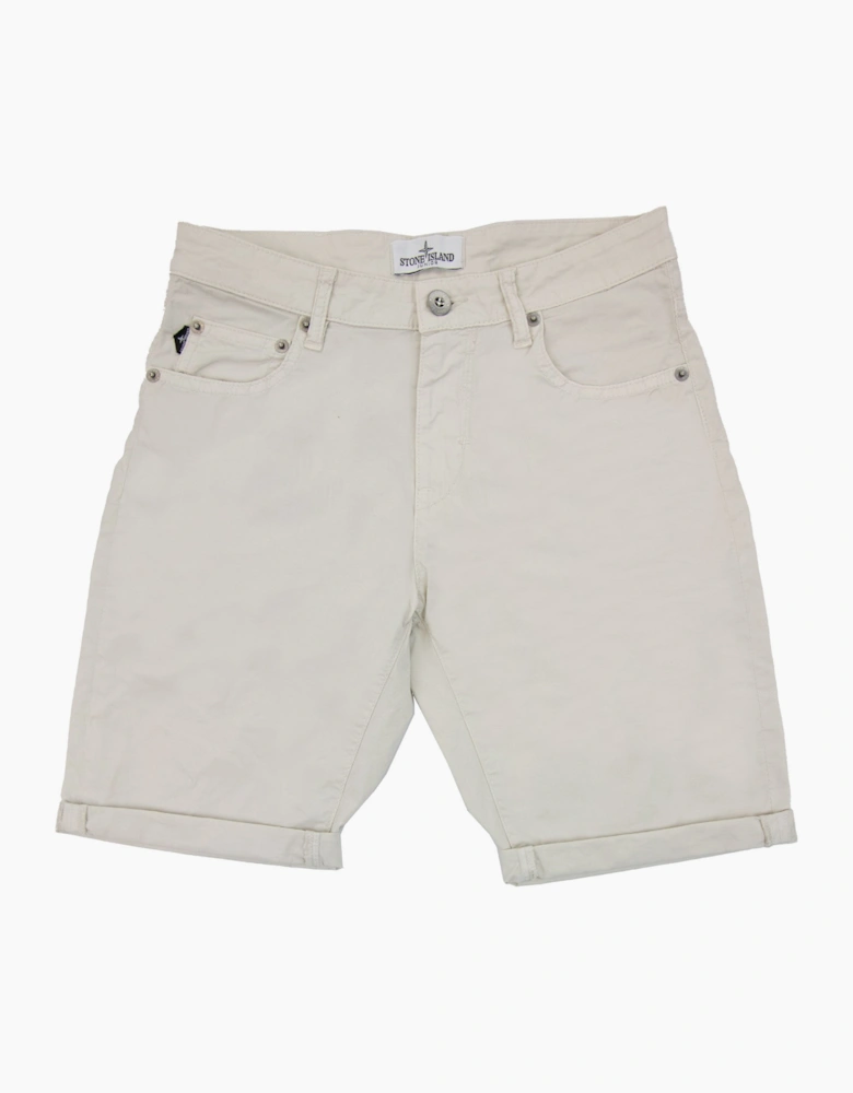 Stone Island Junior L0211 Stretch Cotton Shorts Beige V0003