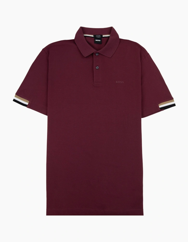Hugo Boss Parlay 147 Mercerised Polo Shirt Dark Red 603