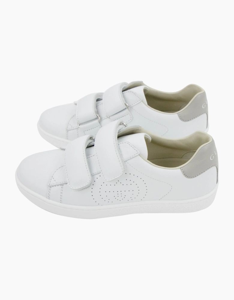 Gucci Junior New Ace Leather Trainers White 9060