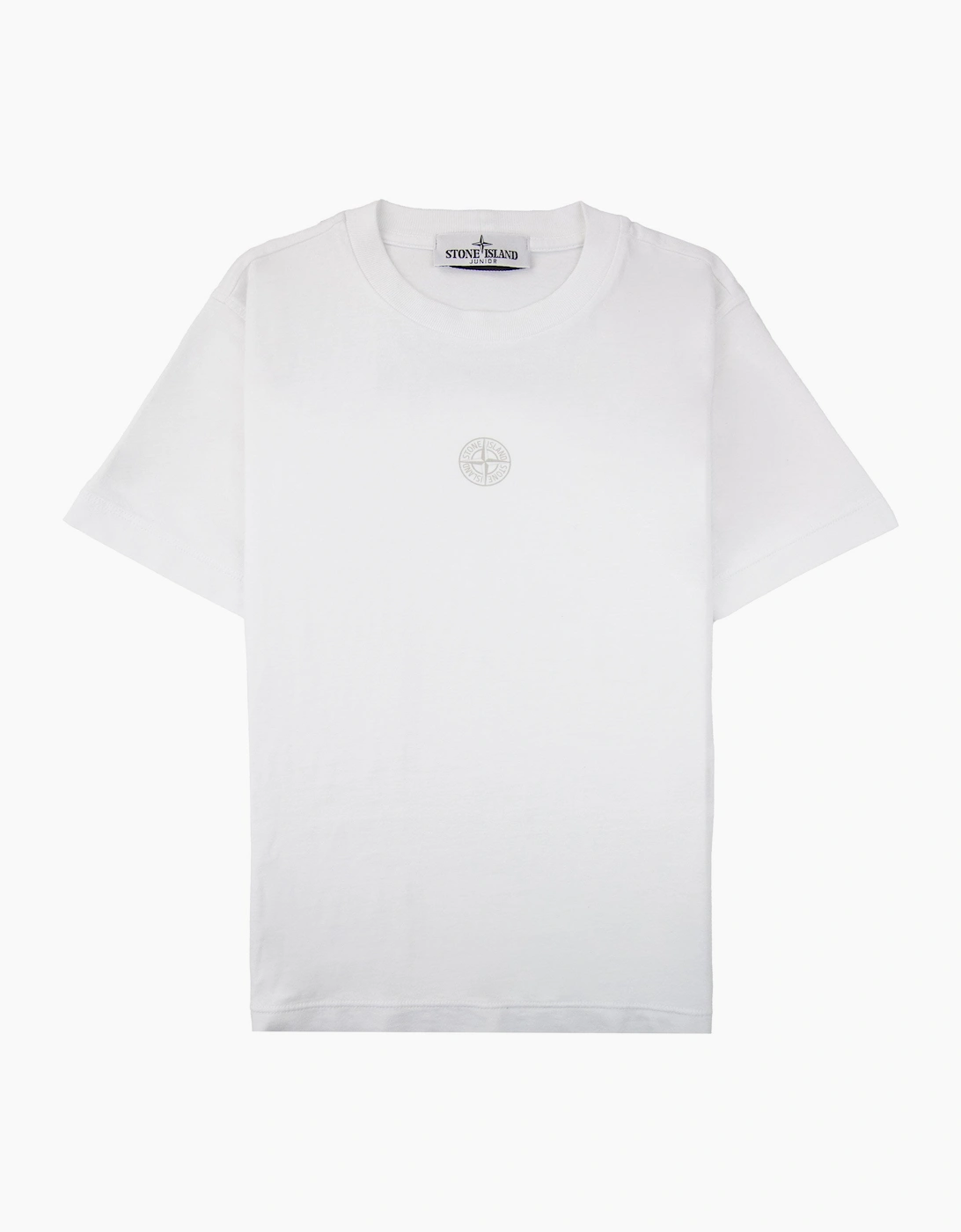Stone Island Junior 21052 30/1 Back Logo T-shirt White V0001