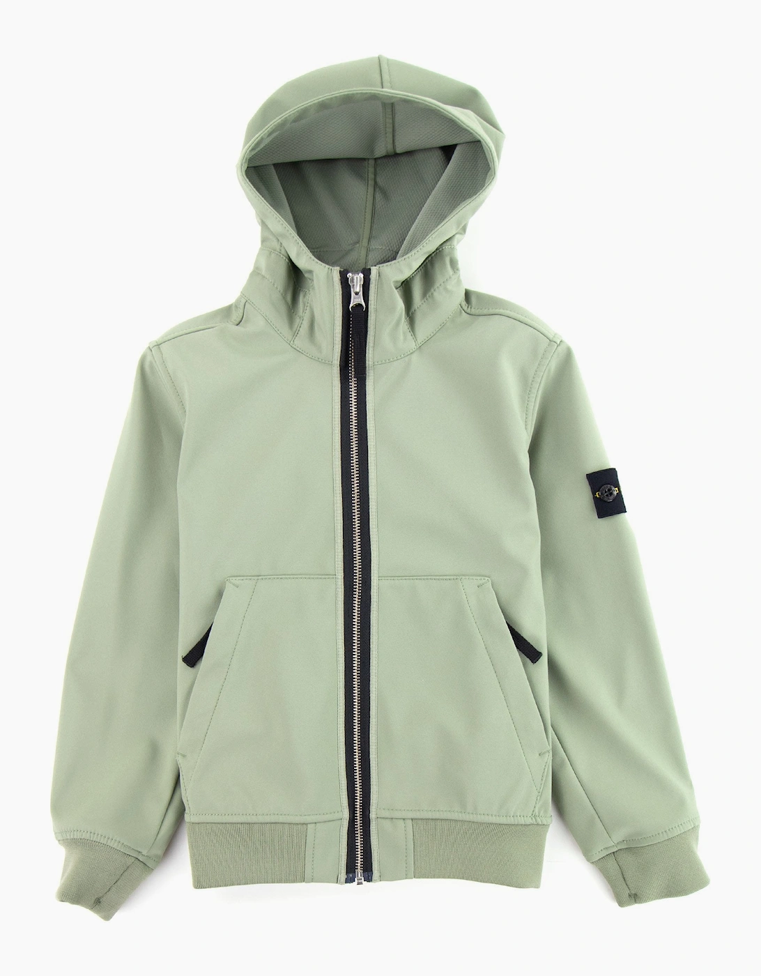 Stone Island Junior 40734 Light Soft Shell-r Jacket Olive V0058, 4 of 3