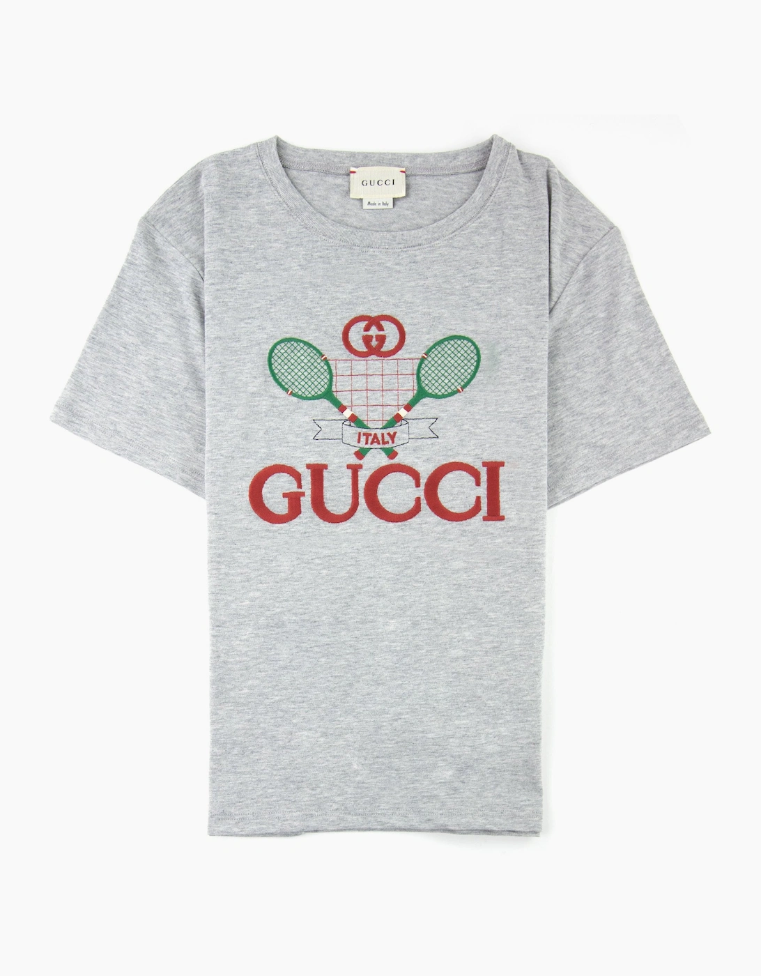 Gucci Junior Tennis Logo T-shirt Grey