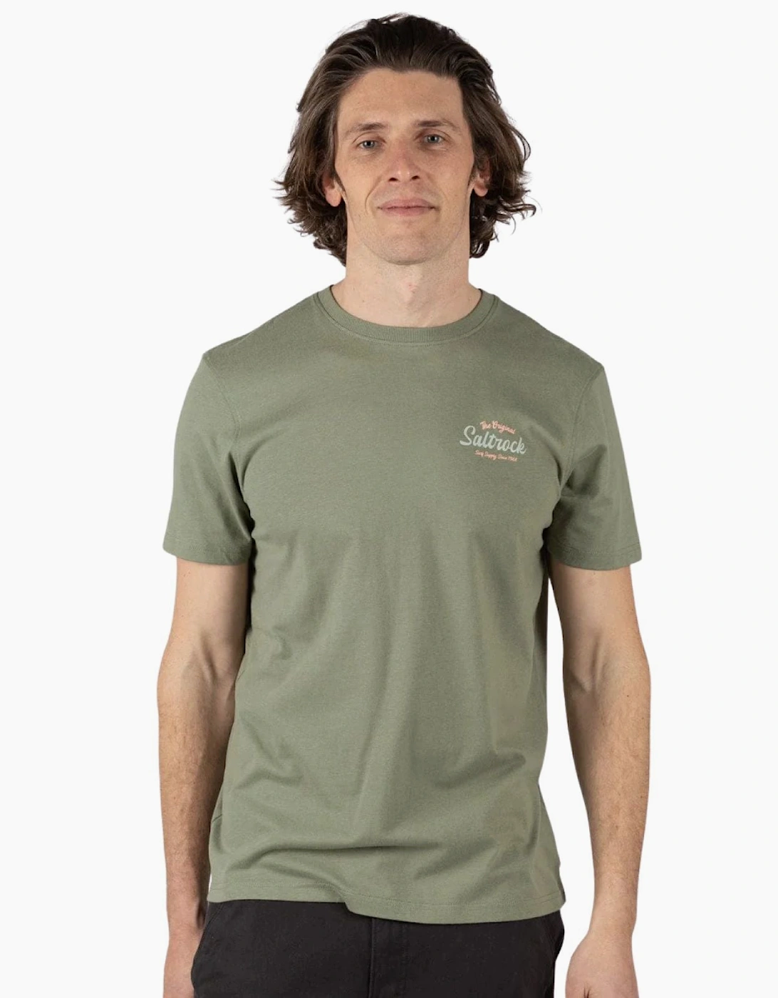 Saltrock Mens Postcard Script Short Sleeve T-Shirt, 2 of 1