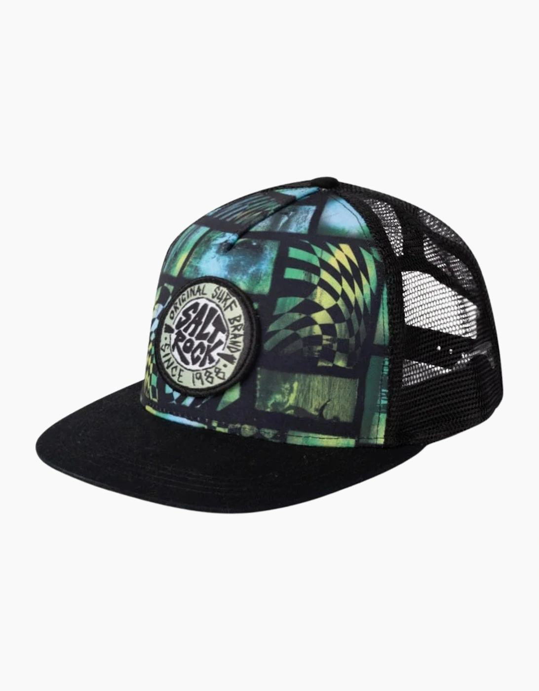 Saltrock Men's Black Surf Flare Trucker Cap - Size: One Size