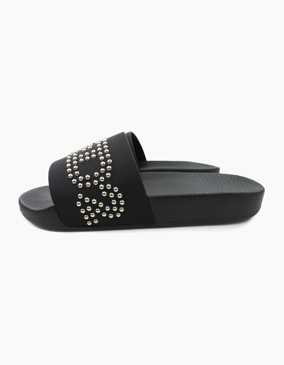 Dsquared2 Dsq2 Stud Logo Leather Sliders Black