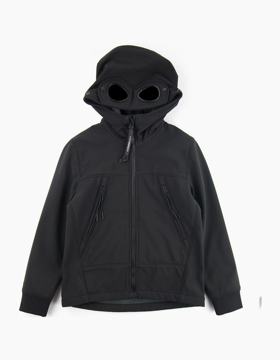 Cp Company Undersixteen Shell Goggle Hood Jacket Black 999