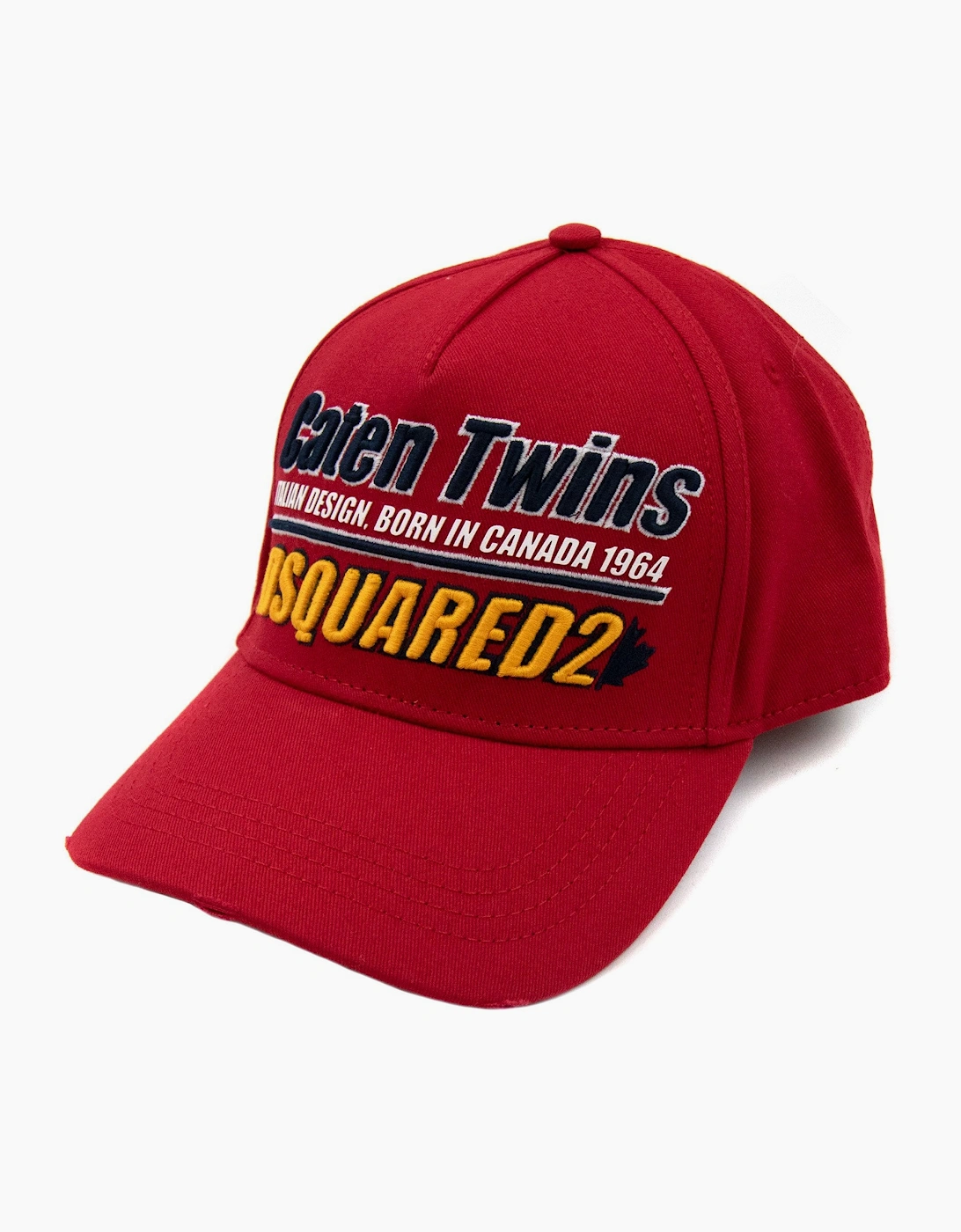 Dsquared2 Men's Red Cten Twins Born In Canada 1964 Cap - Size: Os