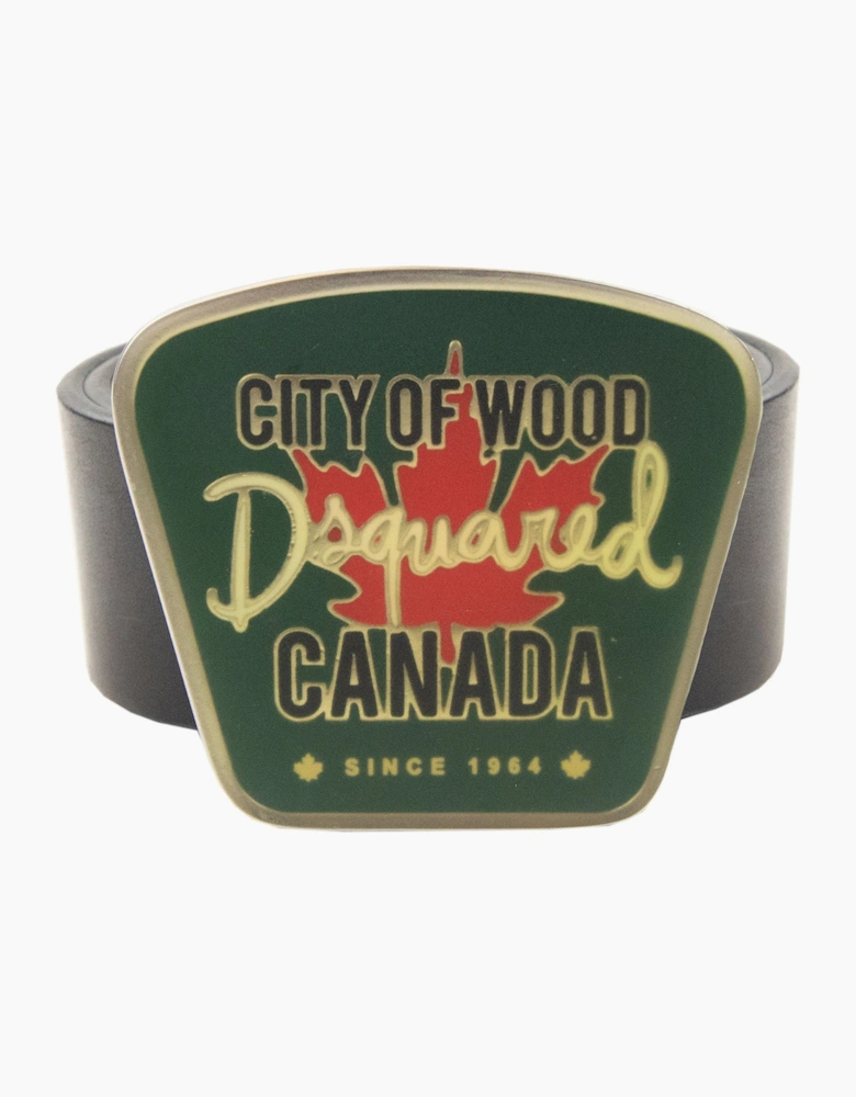 Dsquared2 City Of Wood Buckle Belt Black