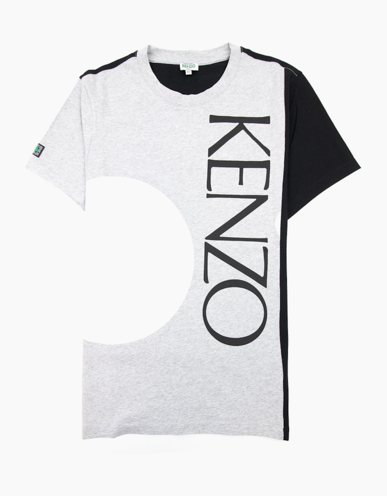 Kenzo New Signature Logo T Shirt Grey