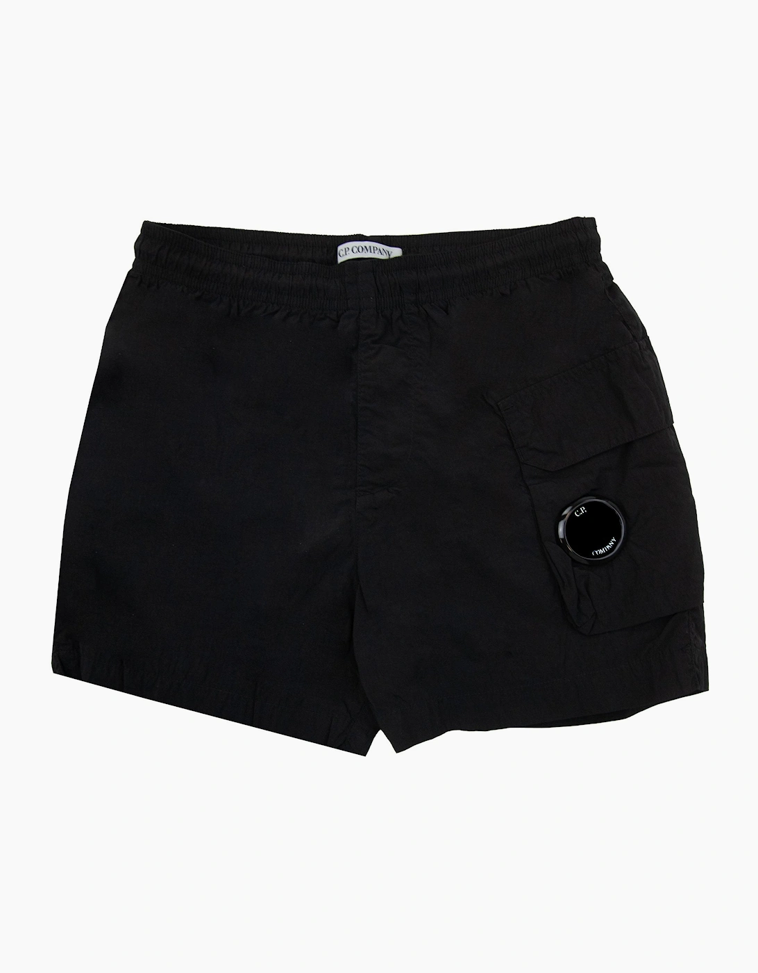 Cp Company Undersixteen Chrome-r Lense Cargo Swim Shorts Black 999