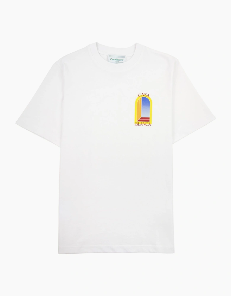 Casablanca L Arche De Nuit Printed T Shirt White 001