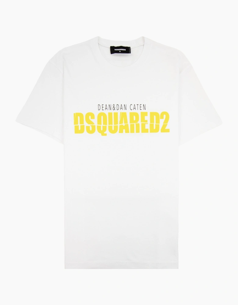 Dsquared2 Horror Printed Logo Cool Fit T Shirt White 100