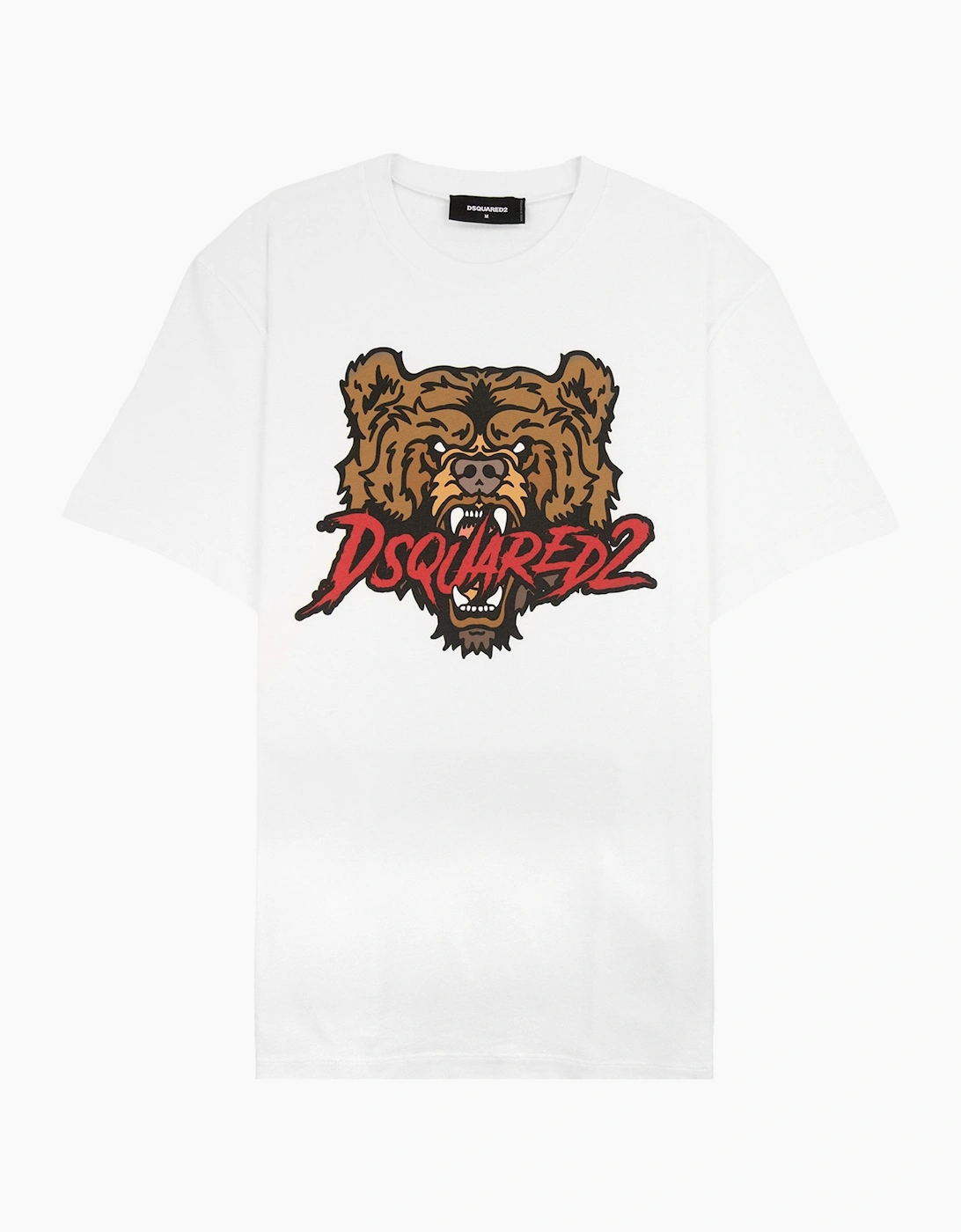 Dsquared2 Bear Logo Cool Fit T Shirt White 100