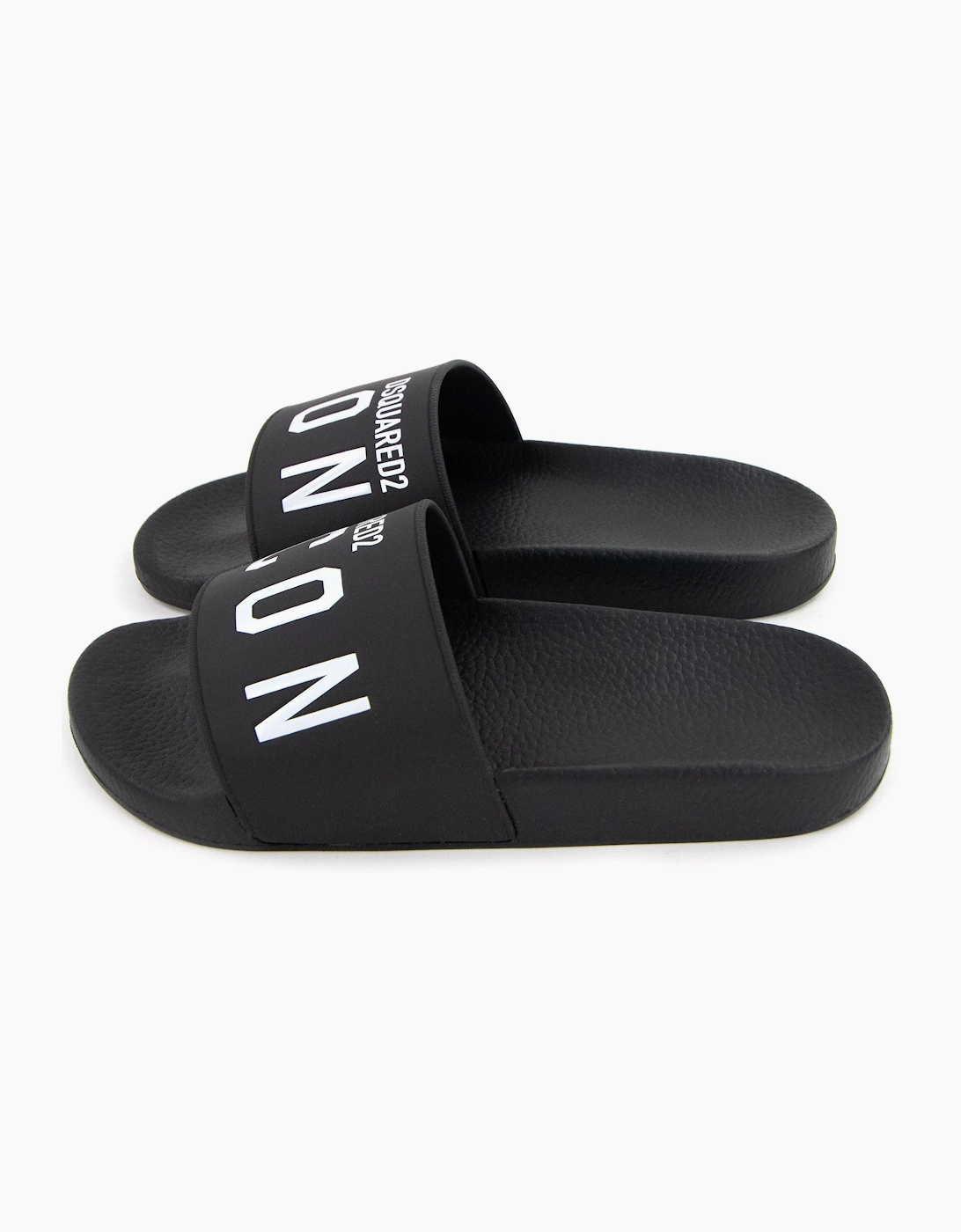 Dsquared2 Be Icon Rubber Sliders Black