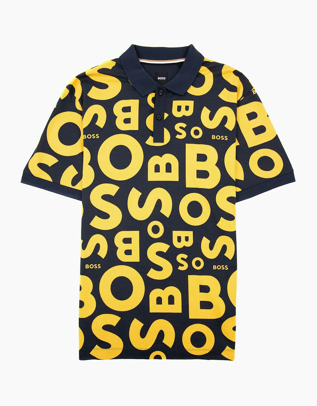Hugo Boss Parlay 156 All Over Logo Polo Dark Navy 404
