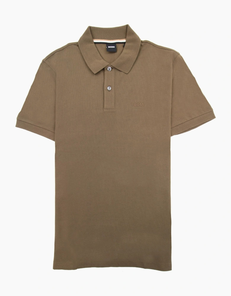 Hugo Boss Pallas Embroidered Logo S/s Polo Dark Brown 361