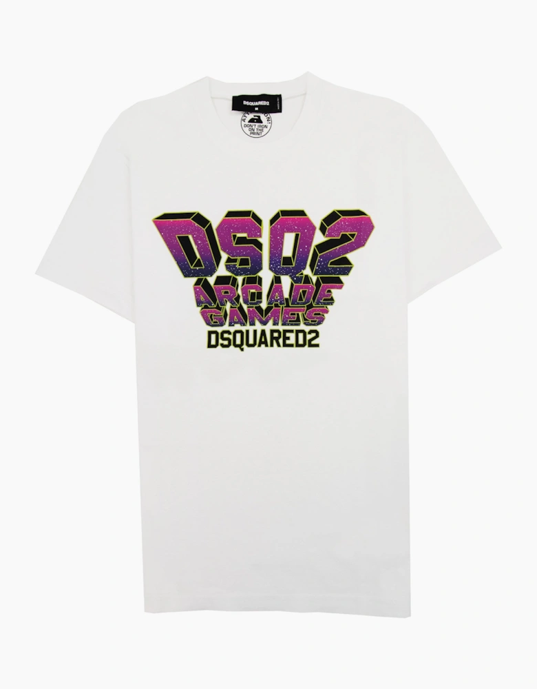 Dsquared2 Dsq2 Arcade Games Cool T Shirt White 100